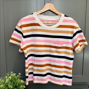 Madewell colorful striped tee shirt